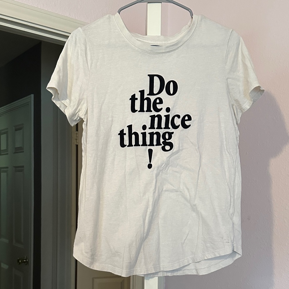 Old Navy White Graphic Tee - Do the Nice Thing